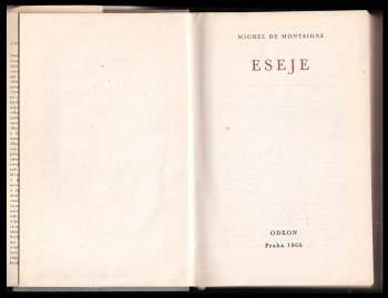 Michel de Montaigne: Eseje