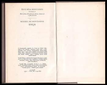 Michel de Montaigne: Eseje
