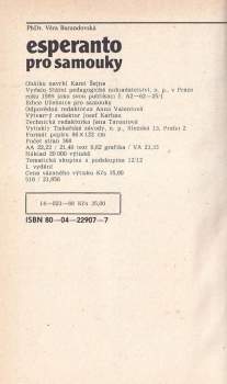 Věra K Barandovská-Frank: Esperanto pro samouky