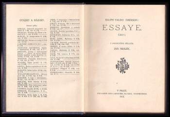 Ralph Waldo Emerson: Essaye