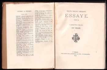 Ralph Waldo Emerson: Essaye (2 svazky)