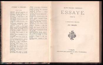 Ralph Waldo Emerson: Essaye