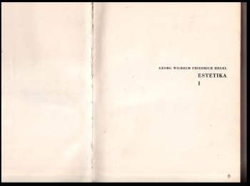 Georg Wilhelm Friedrich Hegel: Estetika