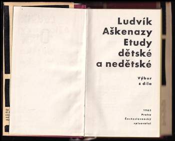 Ludvík Aškenazy: Etudy dětské a nedětské