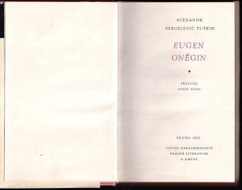 Aleksandr Sergejevič Puškin: Eugen Oněgin