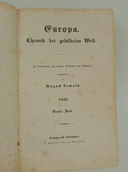 August Lewald: Europa Chronik der gebildeten Welt
