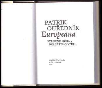 Patrik Ouřednik: Europeana