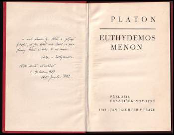 Platón: Euthydemos ; Menon