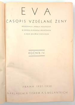 Eva, KOMPLETNÍ ROČNÍK IV. (1931-1932)
