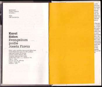 Karol Sidon: Evangelium podle Josefa Flavia