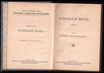 Bohumil Zahradník-Brodský: Evangelium života