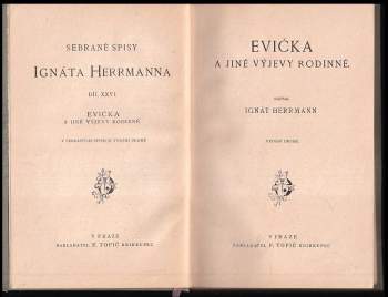 Ignát Herrmann: Evička a jiné výjevy rodinné