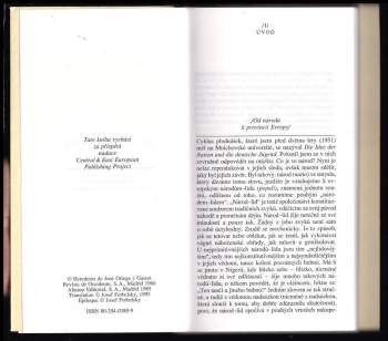 José Ortega y Gasset: Evropa a idea Národa