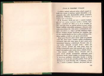 Friedrich Wilhelm Foerster: Evropa a německá otázka