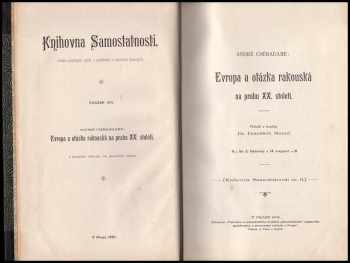 André Chéradame: Evropa a otázka rakouská na prahu XX. století
