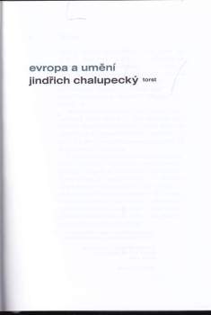 Jindřich Chalupecký: Evropa a umění