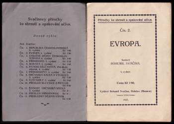 Bohumil Svačina: Evropa