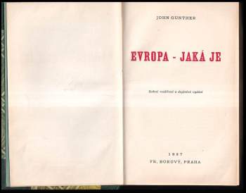 John Gunther: Evropa - jaká je