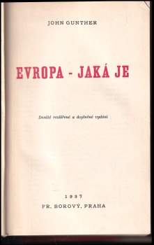 John Gunther: Evropa - jaká je