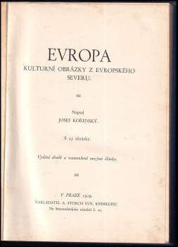 Josef Kořenský: Evropa