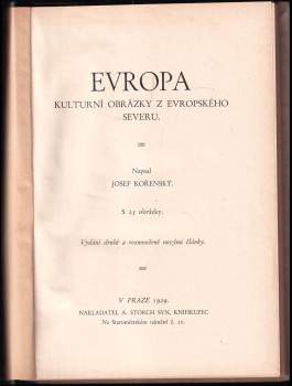Josef Kořenský: Evropa