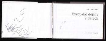 Jiří Pernes: Evropské dějiny v datech