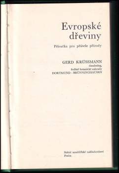Gerd Kruessmann: Evropské dřeviny