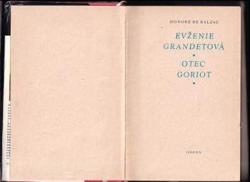 Honoré de Balzac: Evženie Grandetová ; Otec Goriot