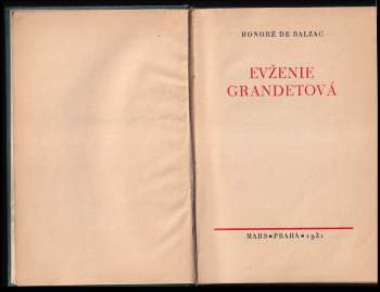 Honoré de Balzac: Evženie Grandetová