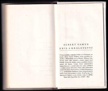 Albert Camus: Exil a království