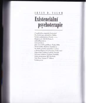 Irvin David Yalom: Existenciální psychoterapie