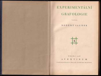 Robert Saudek: Experimentální grafologie