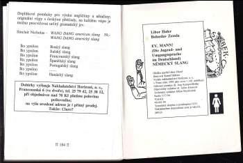 Libor Haler: Ey, Mann! ; (Die Jugend- und Umgangssprache im Deutschen) : německý slang