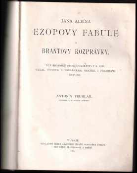 Jan Albín: Ezopovy fabule a Brantovy rozprávky
