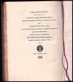 Poggio Bracciolini: Facécie