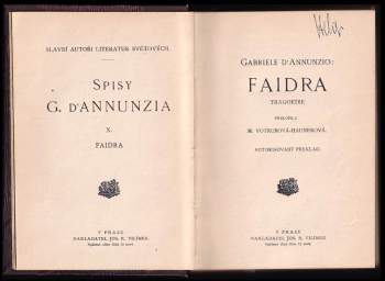Gabriele d'Annunzio: Faidra
