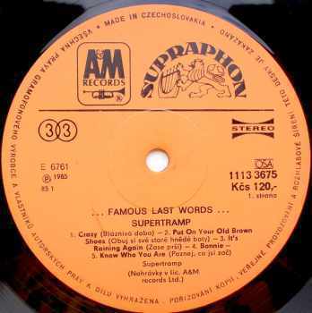 Supertramp: "...Famous Last Words..."