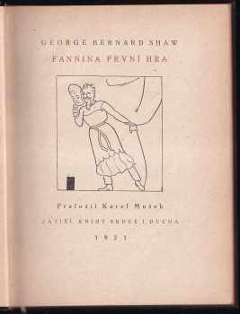 Bernard Shaw: Fannina první hra