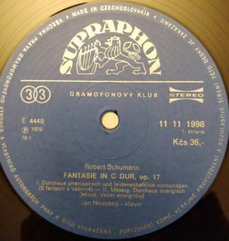 Jan Novotný: Fantasie In C Dur / Arabeske / Blumenstück