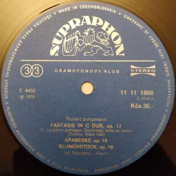 Jan Novotný: Fantasie In C Dur / Arabeske / Blumenstück