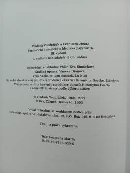 Vladimír Vondráček: Fantastické a magické z hlediska psychiatrie
