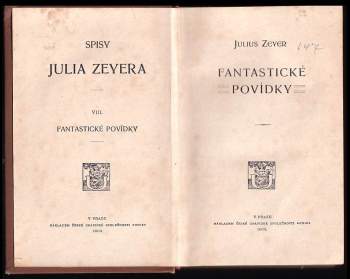 Julius Zeyer: Fantastické povídky