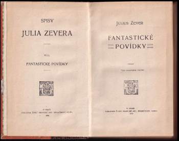 Julius Zeyer: Fantastické povídky