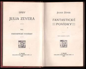 Julius Zeyer: Fantastické povídky