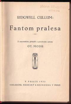 Ridgwell Cullum: Fantom pralesa