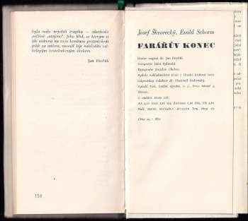 Josef Škvorecký: Farářův konec