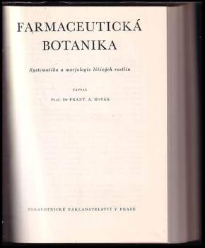 František Antonín Novák: Farmaceutická botanika