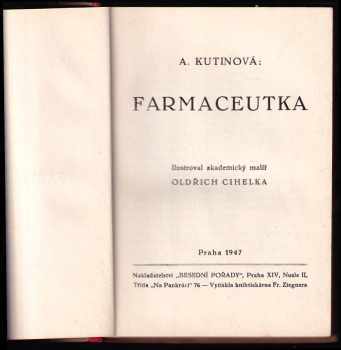 Amálie Kutinová: Farmaceutka