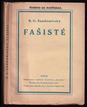 Fašisté - German Borisovič Sandomirskij (1923, Kniha) - ID: 146478