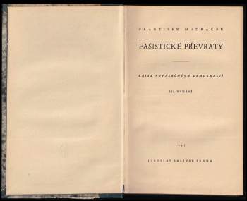 František Modráček: Fašistické převraty